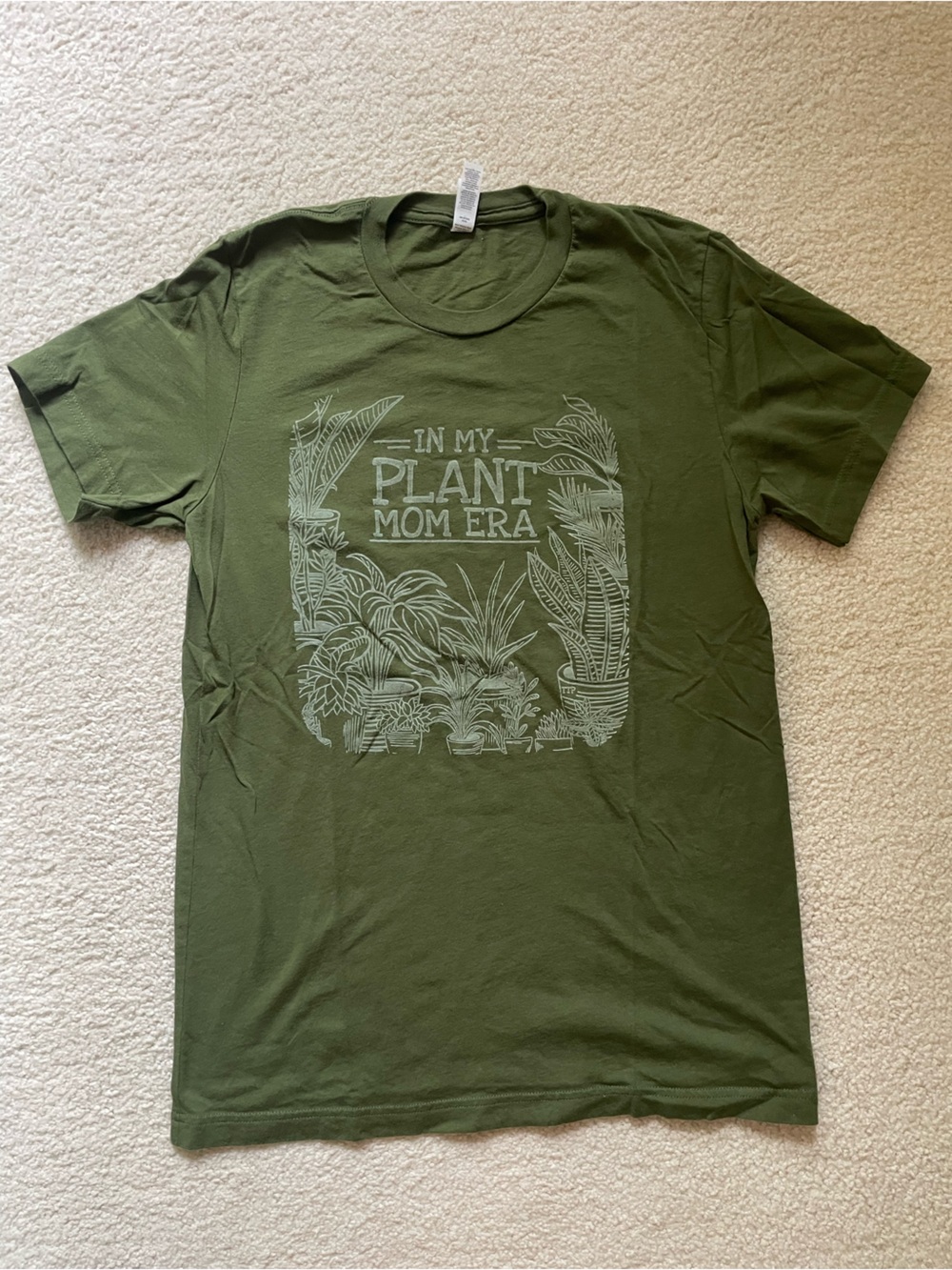 Bella Canvas Olive Green Plant Mom Graphic Tee